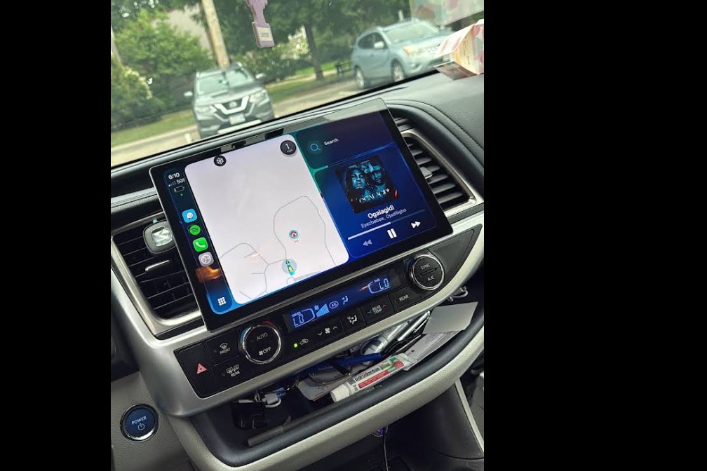 CarPlay head unit installed in a customer's vehicle